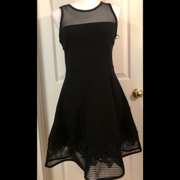 Express Dresses & Skirts - Express Black Net Embellished dress